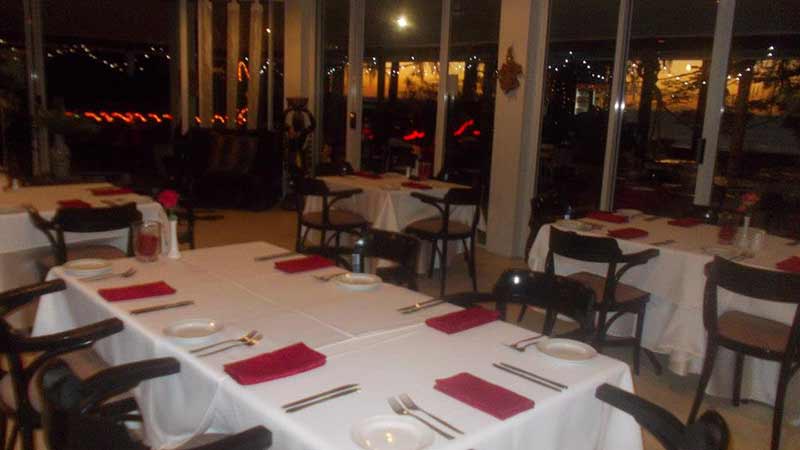 Enjoy our new dinner menu range with a sunset view of Gatakers Bay, Hervey Bay