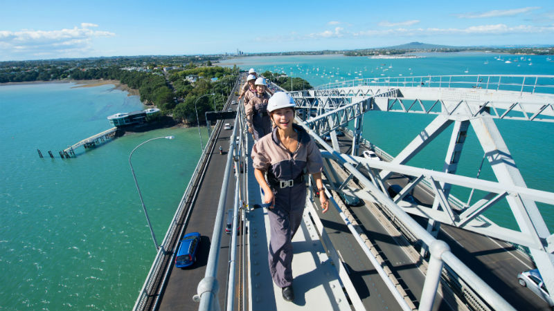 Lap up spectacular views from the iconic Auckland Harbour Bridge on the Auckland Bridge Climb - a MUST DO in Auckland!

