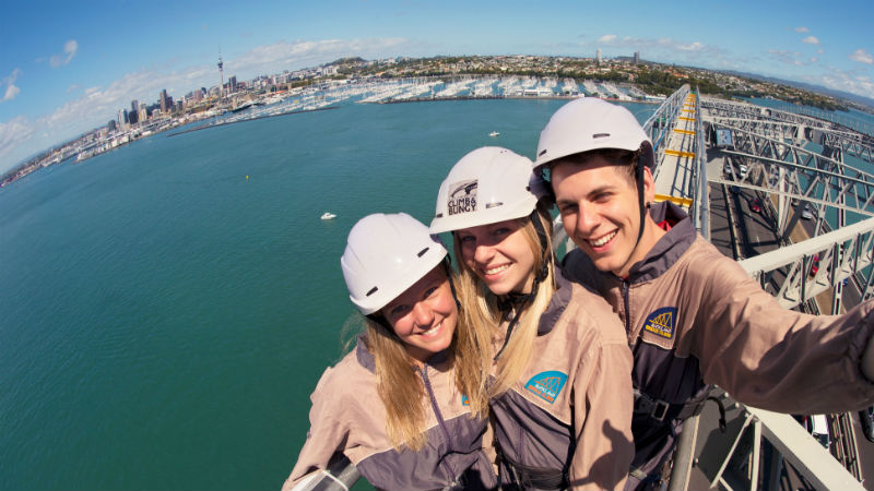 Lap up spectacular views from the iconic Auckland Harbour Bridge on the Auckland Bridge Climb - a MUST DO in Auckland!

