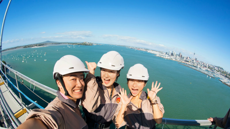 Lap up spectacular views from the iconic Auckland Harbour Bridge on the Auckland Bridge Climb - a MUST DO in Auckland!


