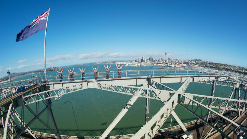 Lap up spectacular views from the iconic Auckland Harbour Bridge on the Auckland Bridge Climb - a MUST DO in Auckland!

