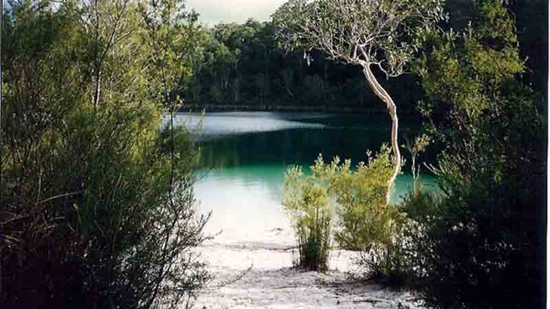 Enjoy a great Fraser Island hiking adventure and four wheel drive transfer, camp at Lake McKenzie and swim at the secret hikers beach