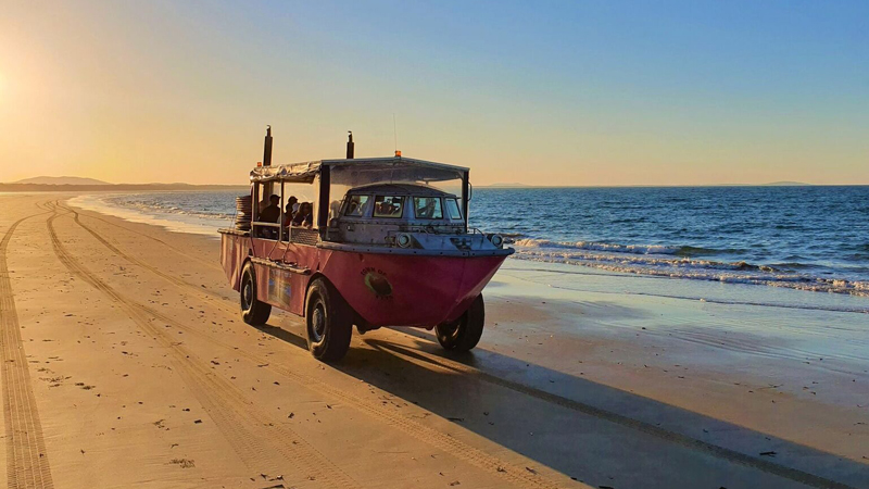 A perfect way to experience 1770 and the thrill of a ride in an amphibious vehicle!