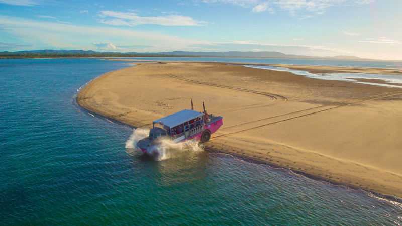 A perfect way to experience 1770 and the thrill of a ride in an amphibious vehicle!