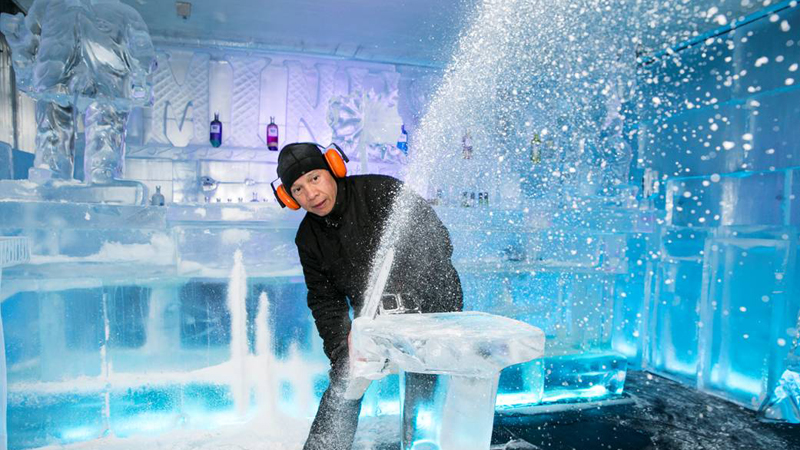Make the most of spectacular photo opportunities among beautifully hand carved ICE sculptures while enjoying a delicious vodka cocktail in a bar made of solid ICE!