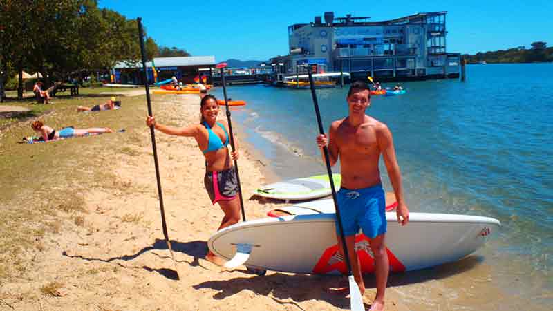 Hire a Stand Up Paddle Board from Adventure Sports for a day and paddle the calm waters on the Noosa River!