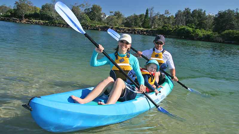 Explore the calm waterways of the Noosa River from a kayak