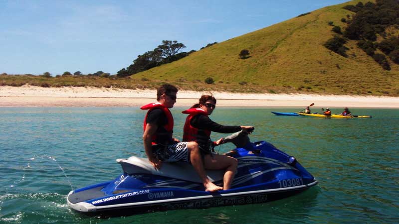 Explore the magical Bay Of Islands on this one Hour Jet Ski Tour, discovering deserted islands, pristine white sand beaches and crystal clear waters.
