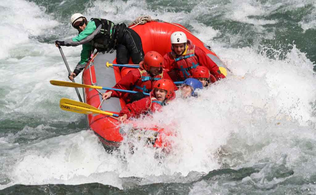 Embark on a thrilling rafting expedition in New Zealand?s white water capital Murchison with the rugged West Coast scenery as a stunning backdrop for the ultimate adventure experience.