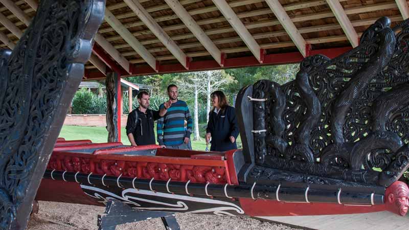 Experience an authentic Maori performance at the Waitangi Treaty Grounds; starting with a traditional spine-tingling challenge, followed by a full cultural performance, that includes waiata (Maori songs), poi, and the world famous haka (Maori war dance).