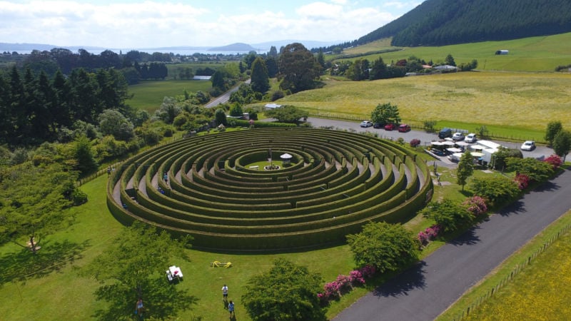 Enjoy the challenge and fun of aMAZEme's fantastic natural hedge maze.