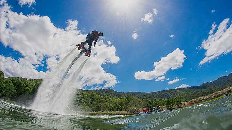 Flyboarding has arrived in Cairns! Strap yourself onto a water-jet powered board and be propelled into the air for a high-octane rush!