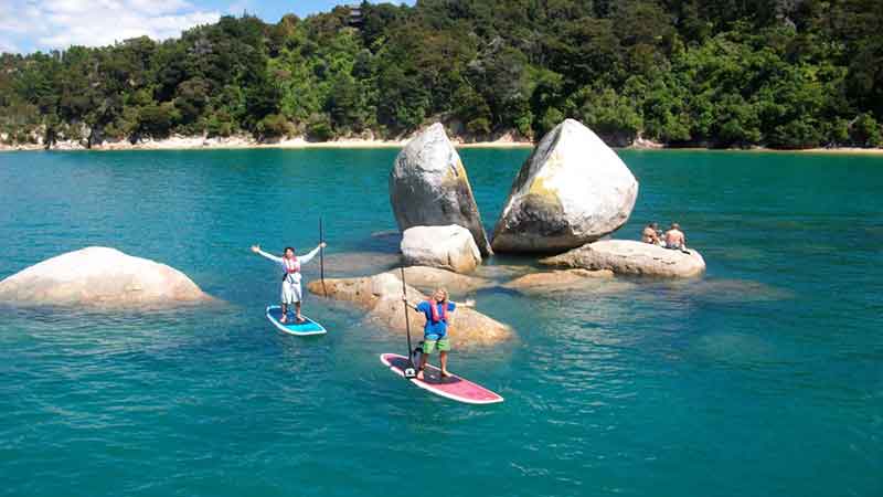 SUP in the stunning Abel Tasman National Park and head for the famous Split Apple Rock on a two hour SUP Hire.