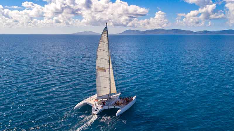 Avatar's Trimaran offers maximum deck space on its 2 day 2 night Whitsundays sailing tour, catering for 18 to 35 year olds.