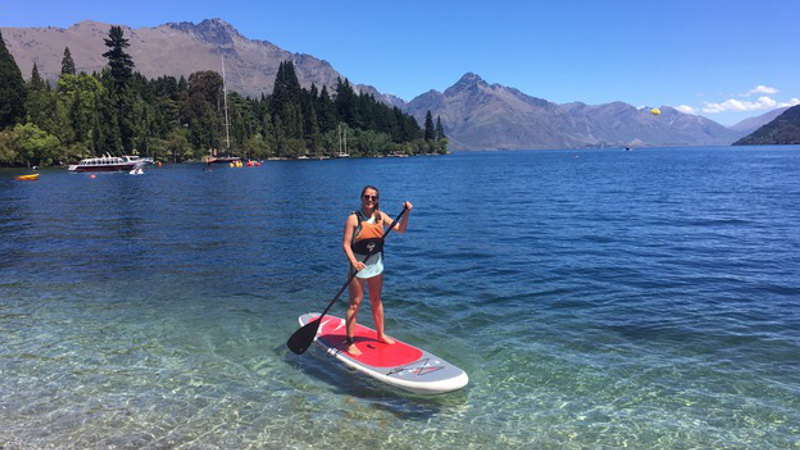 Try the paddleboarding craze for yourself with this 45 minute SUP hire experience on the stunning Lake Wakatipu...