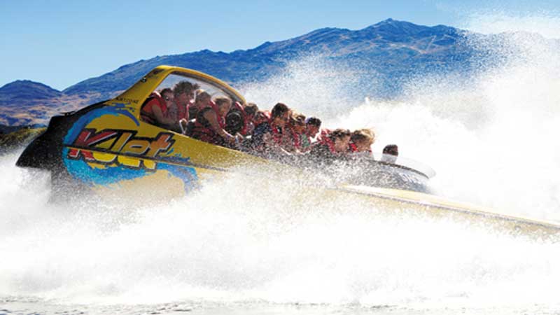 Step off Queenstown's Main Town Pier and onto a big yellow KJet boat for an unforgettable Jet boating experience...