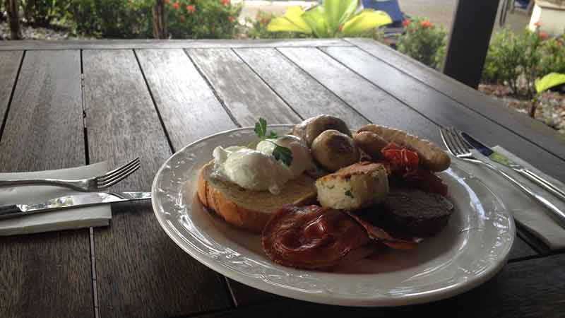 Get a big breakfast at the club house and enjoy the view