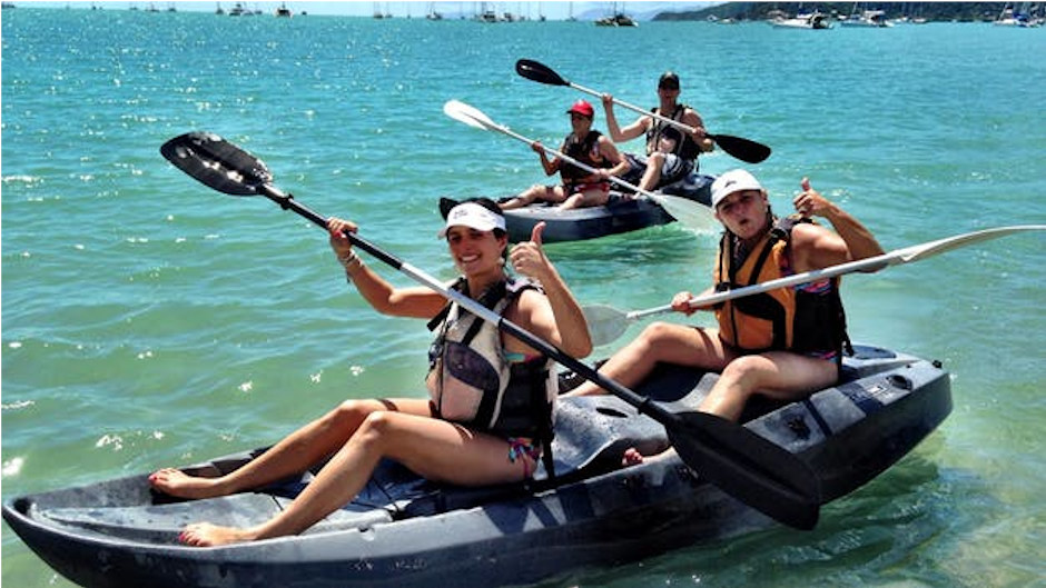 Explore the magnificent coastline of Airlie Beach with this double kayak tour!
