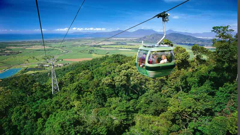 Visit Kuranda on the iconic Skyrail and Kuranda Train. Stroll the markets and checkout the amazing views on the way