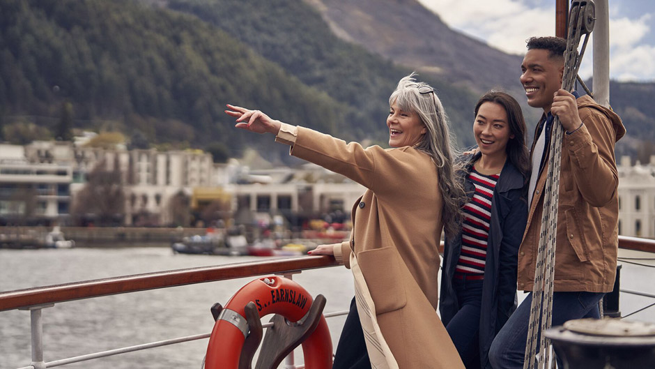 It’s one of the best ways to see Queenstown’s surrounding landscape – a cruise across Lake Wakatipu aboard the iconic century-old coal fired steamship, the TSS Earnslaw.