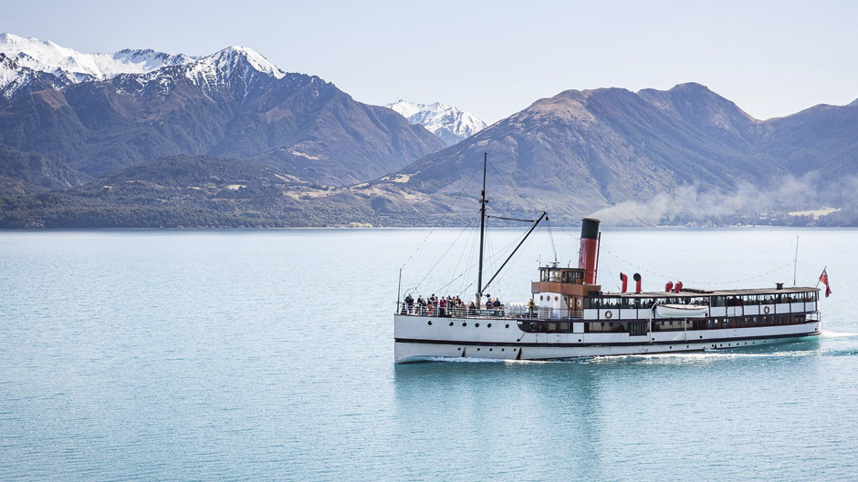 It’s one of the best ways to see Queenstown’s surrounding landscape – a cruise across Lake Wakatipu aboard the iconic century-old coal fired steamship, the TSS Earnslaw.