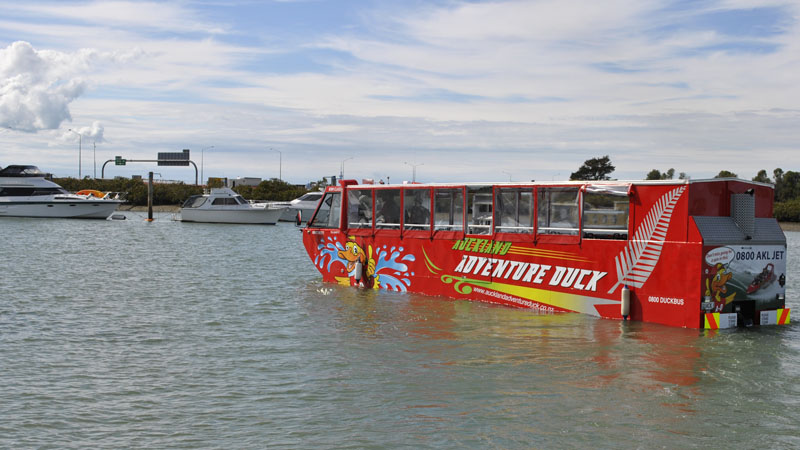 Part bus, part boat, part duck – The Adventure Duck is Auckland’s ONLY amphibious vehicle! 