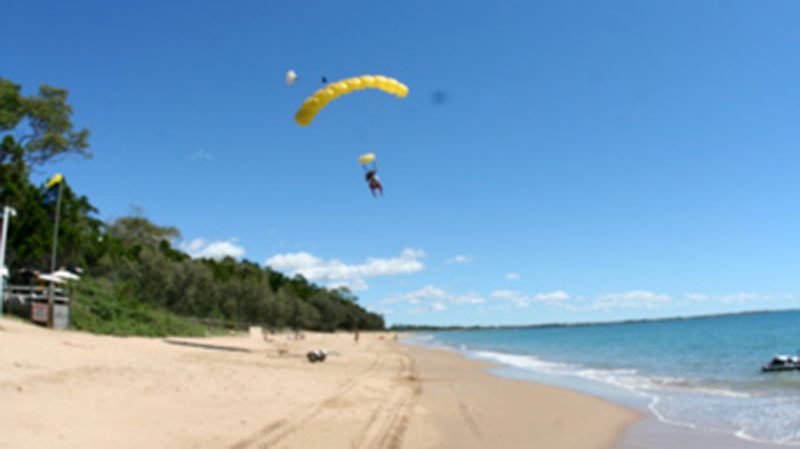 Get a 12,000ft skydive with beach landing in Hervey Bay, and a 2 day 1 night adventure comfort tag along tour!