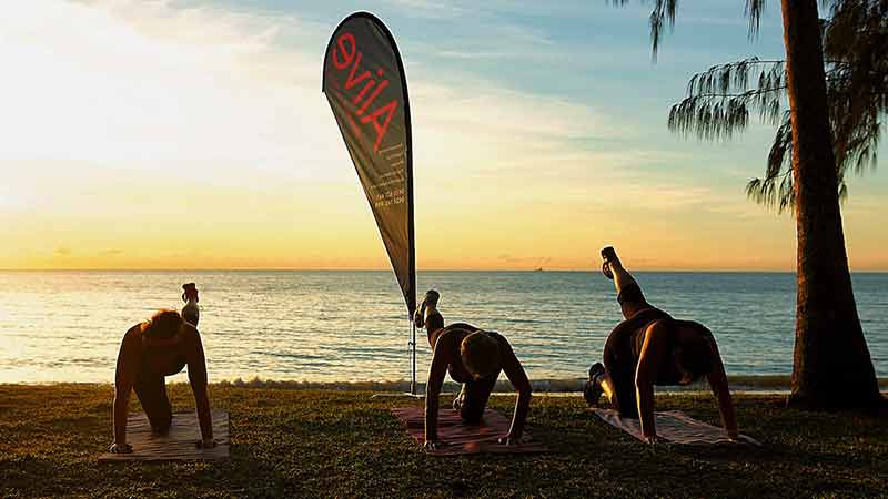 Get your fitness fix at Palm Cove with Alive Fitness. Choose your class and get along for a workout!