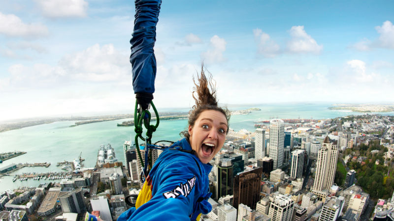 Jump from New Zealand’s highest building with nothing but a wire between you and the ground 192m (629ft) down!