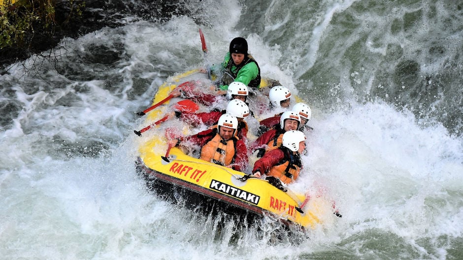 Getting wet whitewater rafting