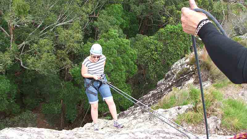 Catch the sunset while abseiling Mount Timbeerwah! Step outside your comfort zone and conquer cliffs up to 50m high just outside of Noosa