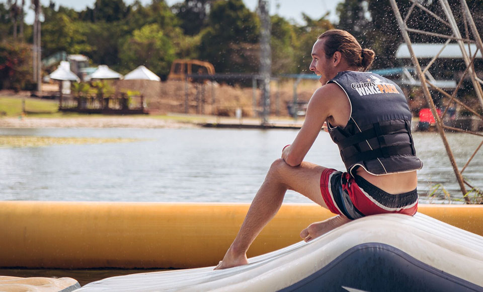 Get amongst the watersport action at the Cairns Aqua Park with a 50 minute session!