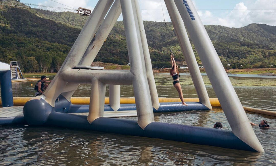 Get amongst the watersport action at the Cairns Aqua Park with a 50 minute session!