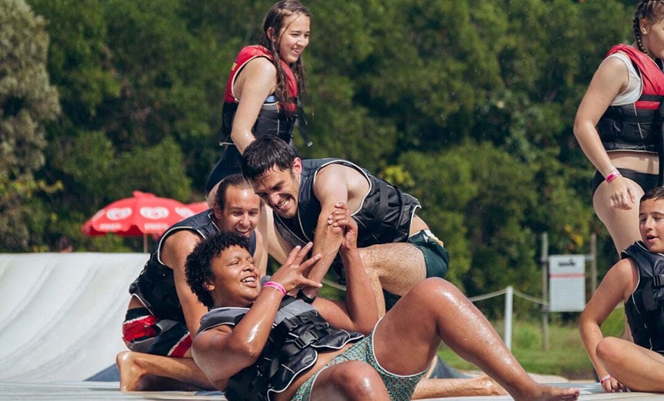 Experience double the fun with 2 back to back 50 minute sessions at the Aqua Park, Cairns!