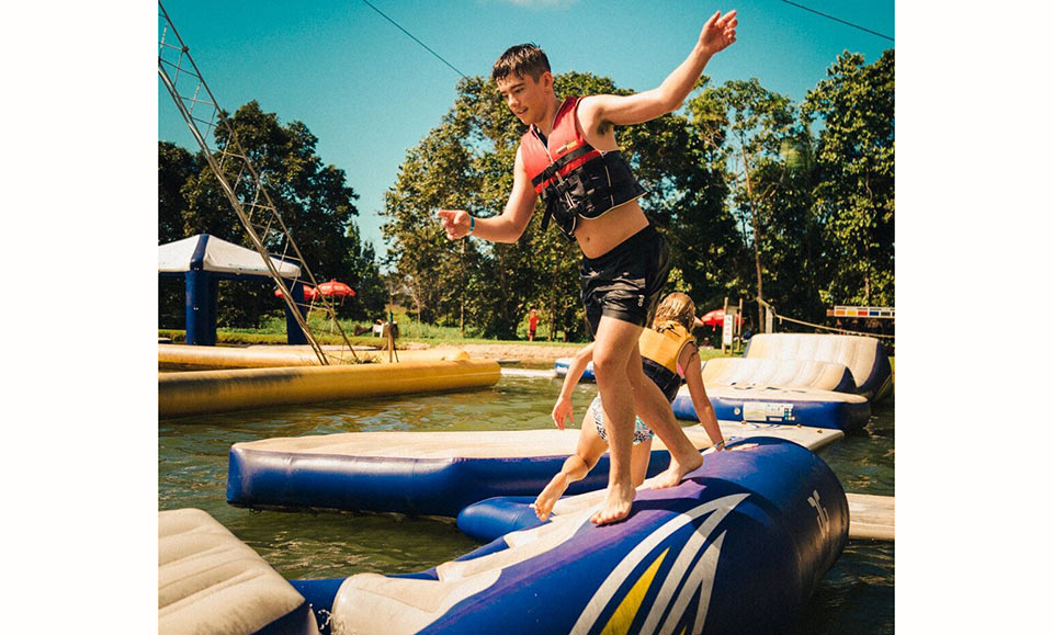 Experience double the fun with 2 back to back 50 minute sessions at the Aqua Park, Cairns!