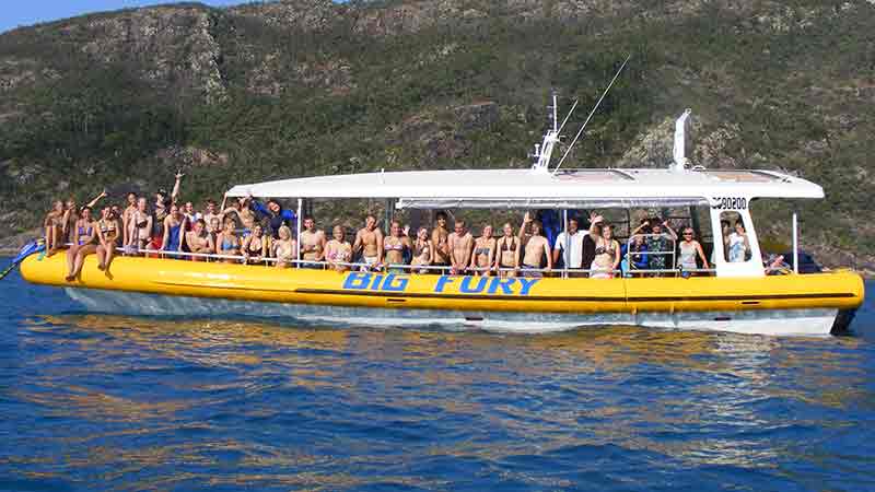 Explore Whitehaven Beach, Hill Inlet’s swirling sands and enjoy island reef snorkelling at one of the many stunning coral reefs around the Whitsunday Islands on-board Big Fury!