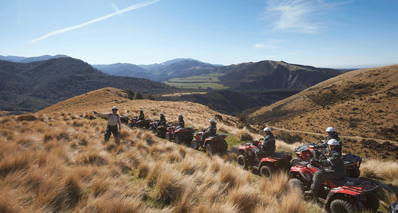 Offroad quad bike fun riding the best high country trails in New Zealand.