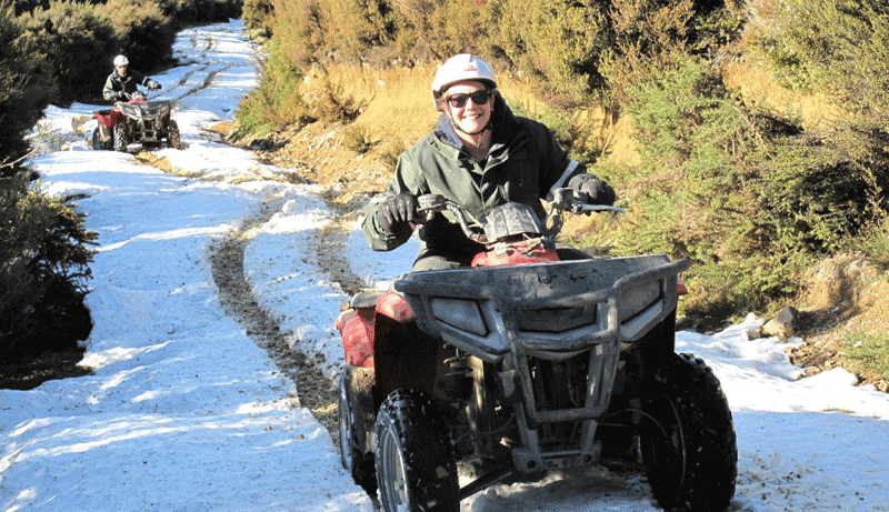 Offroad quad bike fun riding the best high country trails in New Zealand.