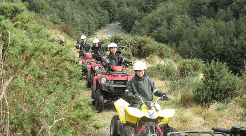 Offroad quad bike fun riding the best high country trails in New Zealand.