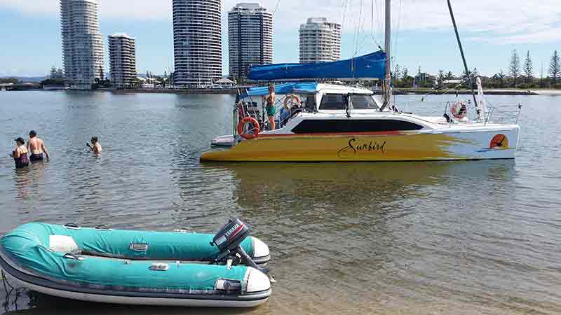 Set sail on Sunbird for a lunch you’ll never forget. With a coastal playing field from Surfers Paradise to Brisbane, you won’t be short of views or activity. Grab a fishing rod, tackle a stand up paddle board, or go for a splash in the crystal waters, this is time to be spent doing what you love.