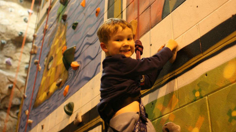 Scale the 13 metre high rock wall at Fergs Kayaks!