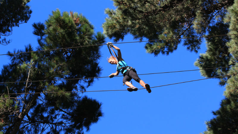 Fire up your confidence at Adrenalin Forest, on their stomach churning, six level obstacle course.