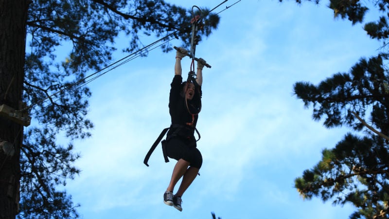 Fire up your confidence at Adrenalin Forest, on their stomach churning, six level obstacle course.