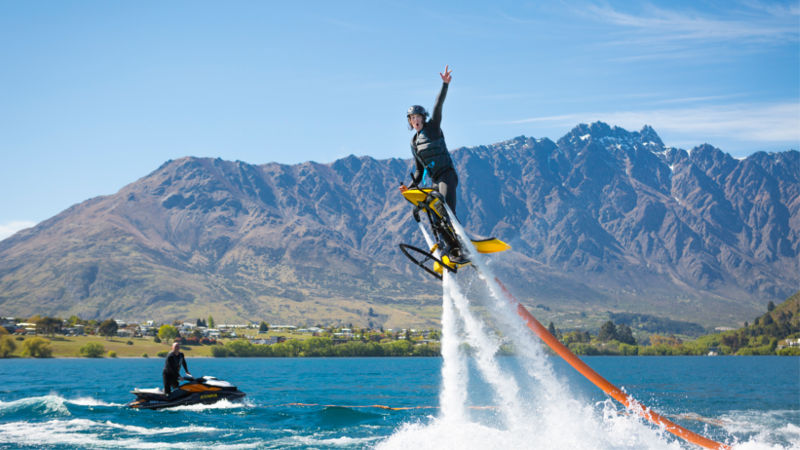 Soar through the air on beautiful Lake Wakatipu!