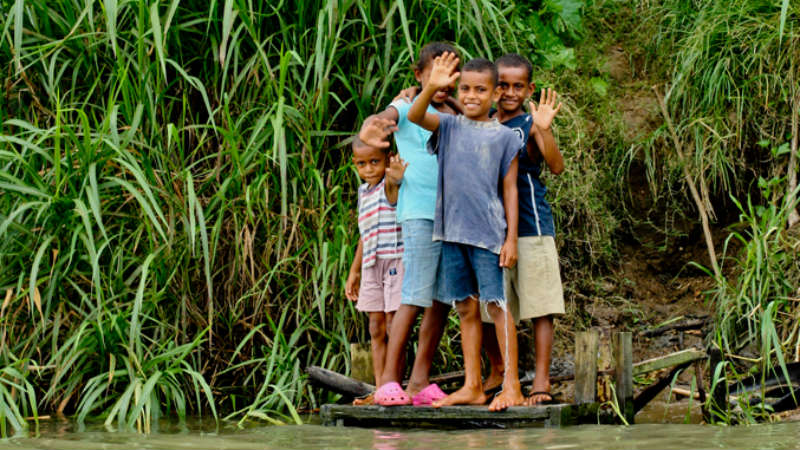 Get a taste of real Fiji village life with a cruise on the Sigatoka River.