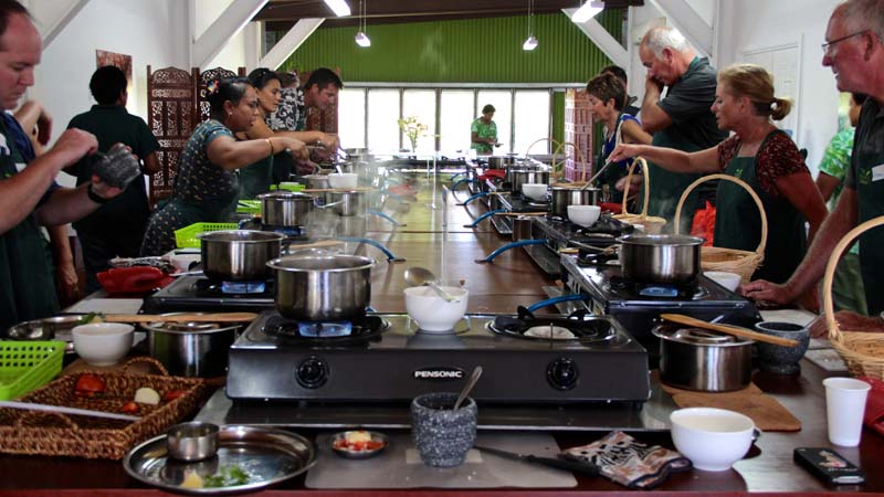 Join Flavours of Fiji for a cooking adventure that explores the unique and diverse cuisine of this paradise island. Visit a traditional food market, enjoy a Fijian cooking class and tantalize the tastebuds with and 8 course local feast!