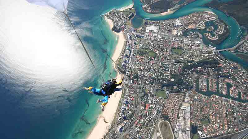 Tandem skydive over the beautiful Gold Coast, experience the thrill and enjoy the view. We even land on the beach!