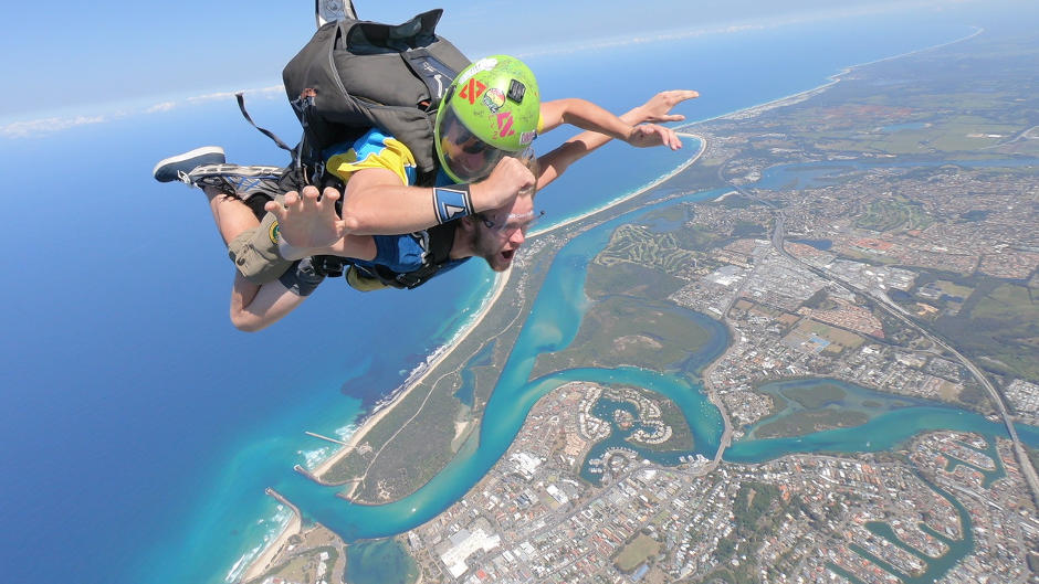 Tandem skydive over the beautiful Gold Coast, experience the thrill and enjoy the view. We even land on the beach!