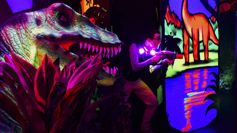 Shoot your way to victory in our incredible lazer tag arena!