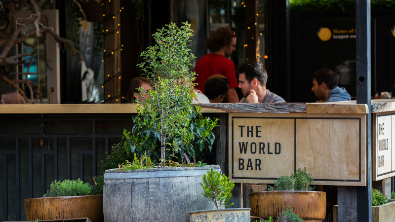 Join the party at The World Bar - an iconic Queenstown spot and a favourite  for both locals and visitors - providing teapot cocktails, craft beer (11 on tap) and a plethora of events and “night time shindiggery”.